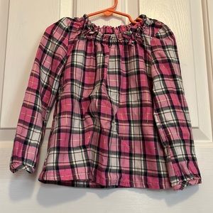 Toddler Girls LS Plaid Shirt
